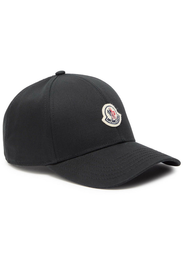 Photo: Moncler Logo Cotton cap - Black - One Size