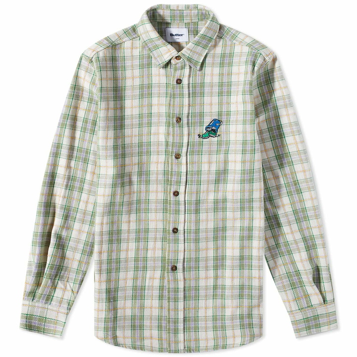 Photo: Butter Goods Men's Bucket Plaid Shirt in Sage