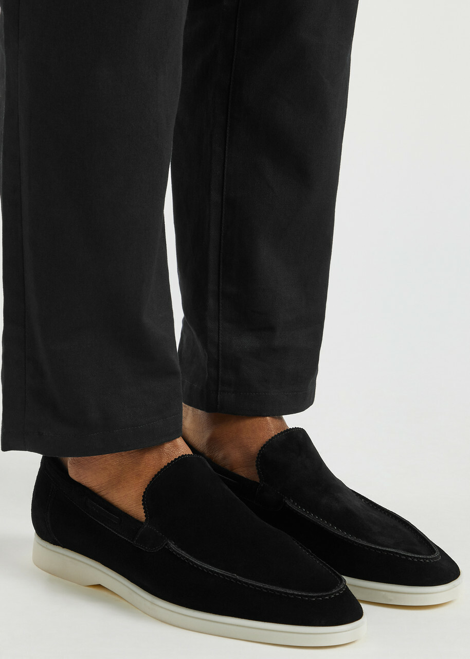 Aurélien Yacht Suede Loafers Black