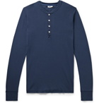 SCHIESSER - Karl Heinz Cotton-Jersey Henley T-Shirt - Blue