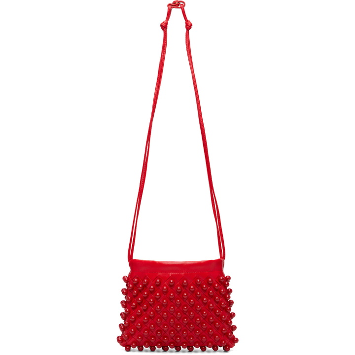 Photo: Bottega Veneta Red Beaded Small Dustbag