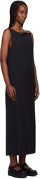 Y-3 Black Slit Maxi Dress