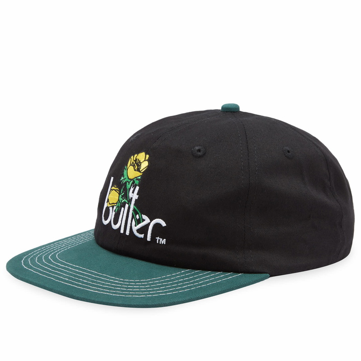 Photo: Butter Goods Men's Windflowers 6 Panel Cap in Black/Sage