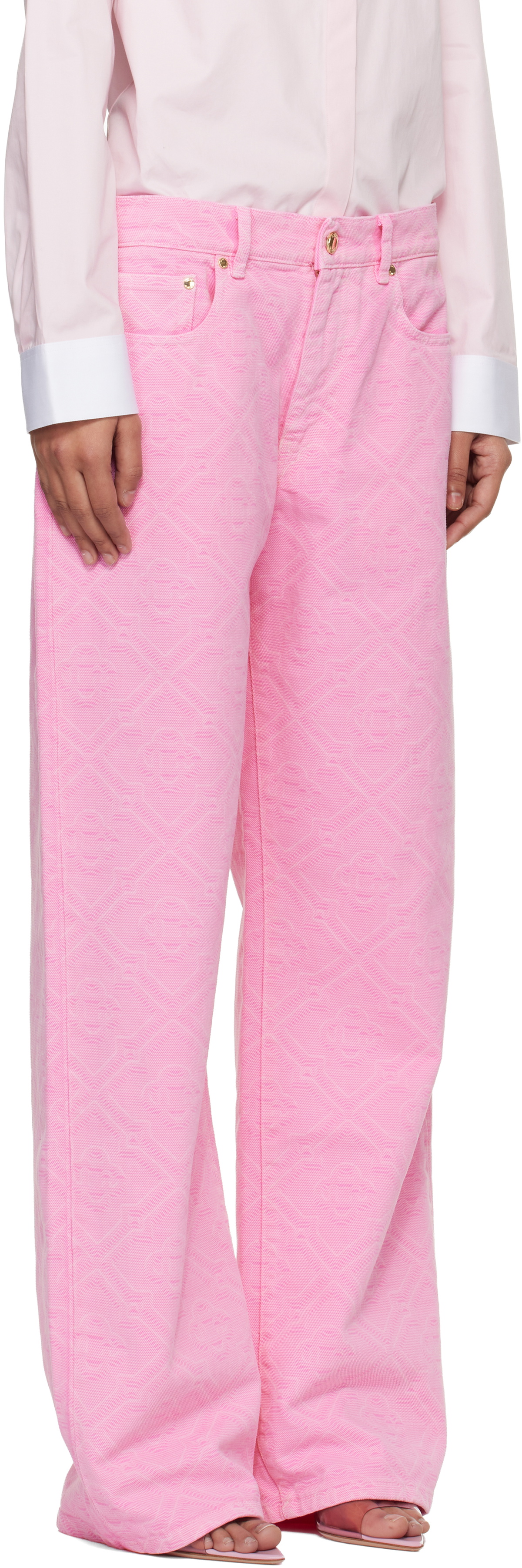 Casablanca Pink Monogram Jeans