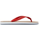 ORLEBAR BROWN - Haston Logo-Debossed Rubber Flip-Flops - Red