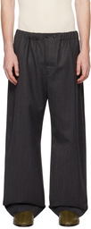 Bottega Veneta Gray Chevron Trousers