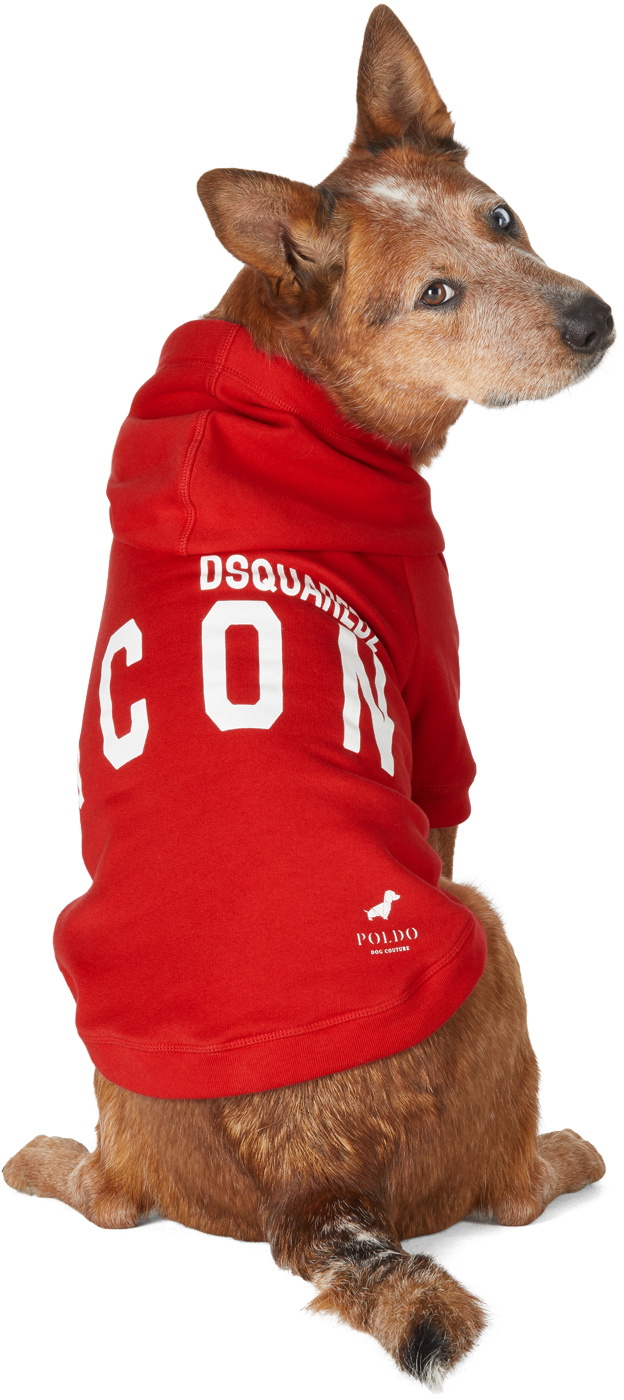 Dsquared2 Red Poldo Dog Couture Edition Icon Ottawa Hoodie