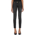 Pierre Balmain Black Biker Jeans
