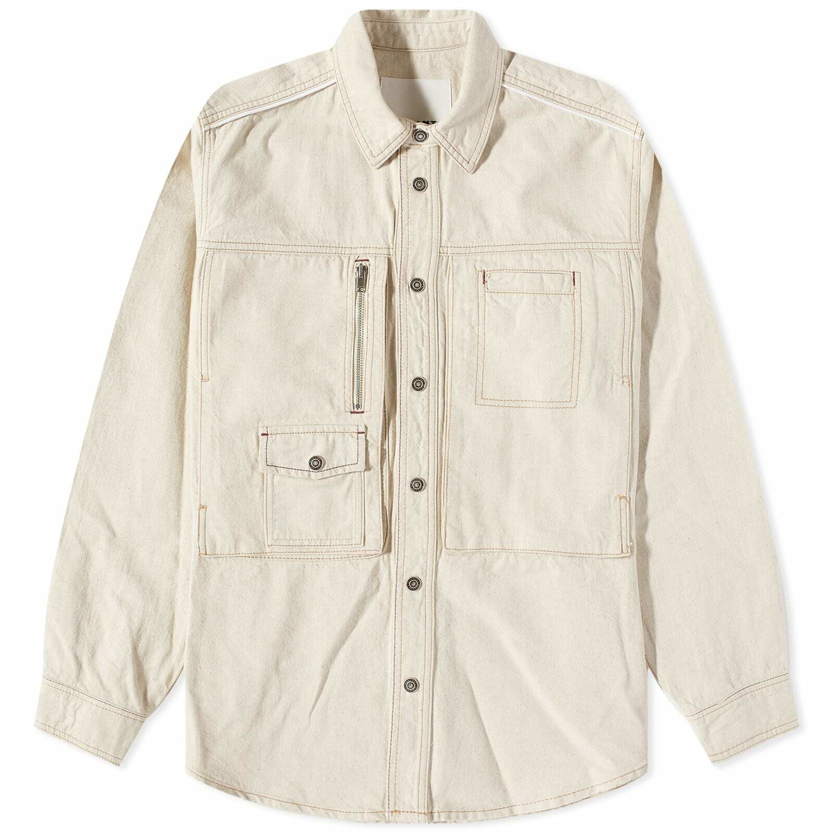 Isabel Marant Men's Pascuale Overshirt in Ecru Isabel Marant