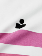 Isabel Marant - Logo-Flocked Striped Cotton-Blend Jersey Sweatshirt - Purple