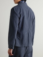 Folk - Lunar Linen and Cotton-Blend Blazer - Blue