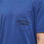 Universal Works Men's Print Pocket T-Shirt in Navy