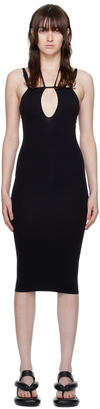 Photo: ANDREĀDAMO Black Cut-Out Midi Dress