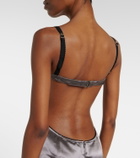 The Attico Open-back satin midi dress