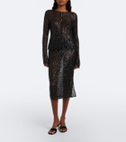 SIR Cassia sequined midi skirt