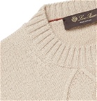 Loro Piana - Cable-Knit Cashmere, Silk and Cotton-Blend Sweater - Men - Sand
