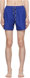 Balmain Navy Printed Swim Shorts