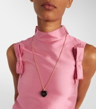 Valentino Cœur Royal VLogo enamel pendant necklace