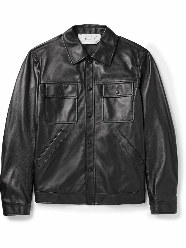 Photo: Gabriela Hearst - Levy Slim-Fit Leather Jacket - Black