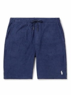 Polo Ralph Lauren - Straight-Leg Cotton-Blend Terry Drawstring Shorts - Blue