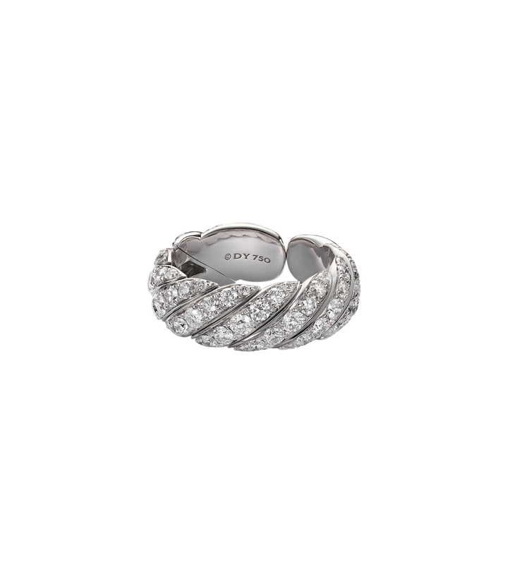 Photo: David Yurman Sculpted Cable 18kt white gold ring with diamonds