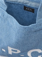 A.P.C. - Lou Logo-Print Denim Tote Bag