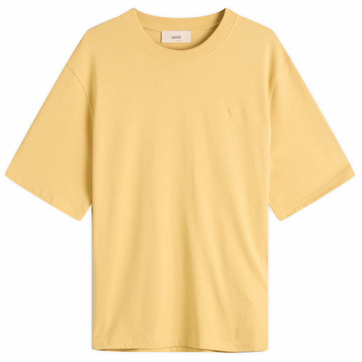 Photo: AMI Paris Men's Thick Jersey Tshirt ADC in Anis