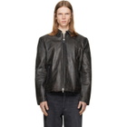 Diesel Brown Treated Leather Coach Jacket