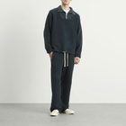 Les Tien Men's Inside Out Half Zip Yacht Pullover in Faded Black