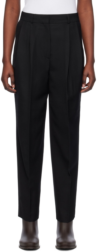 Photo: TOTEME Black Double-Pleated Trousers