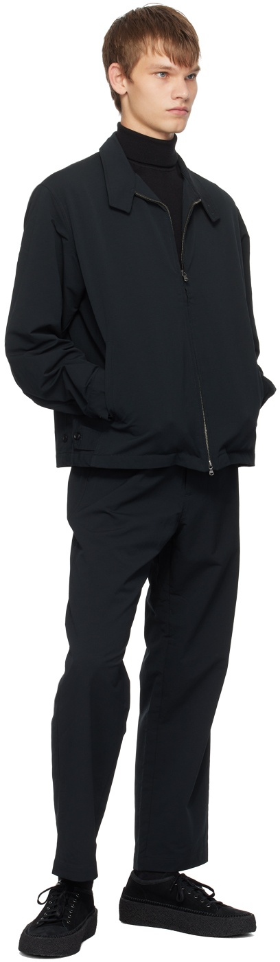 nanamica Black Stand Collar Jacket Nanamica