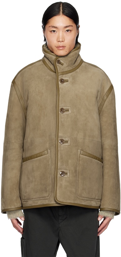 Photo: LEMAIRE Beige Reversible Shearling Jacket