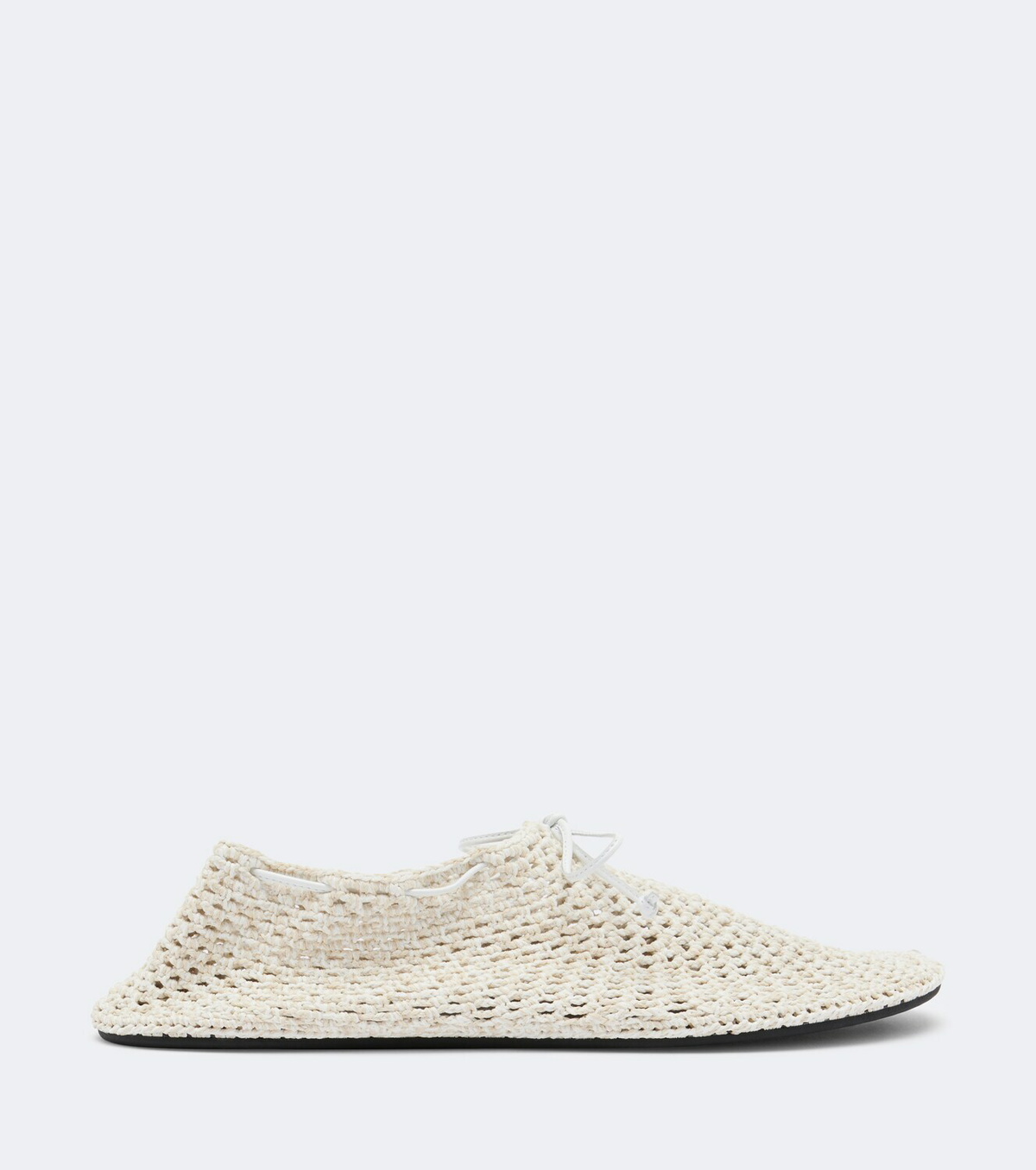 Christen Mandala crochet leather-trimmed flats