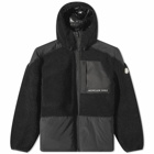 Moncler Men's Genius Hull Teddy Fleece Hooded Jacket in Black