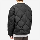 Cole Buxton Men's Quilted Crew Popover Jacket in Black