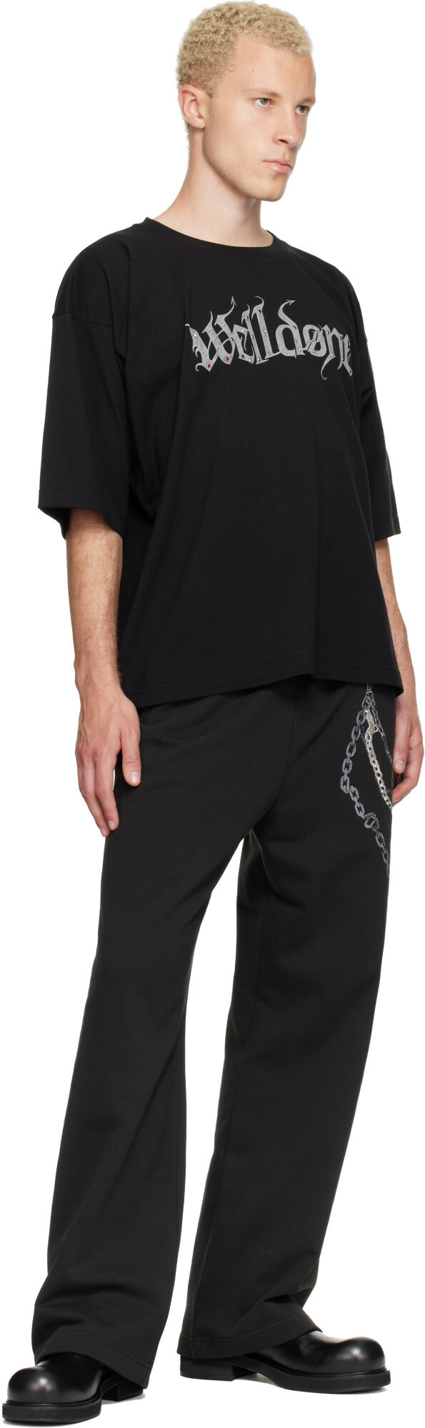We11done Black Devil Arms Up T-shirt