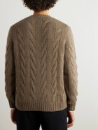 Loro Piana - Napier Cable-Knit Baby Cashmere Sweater - Brown