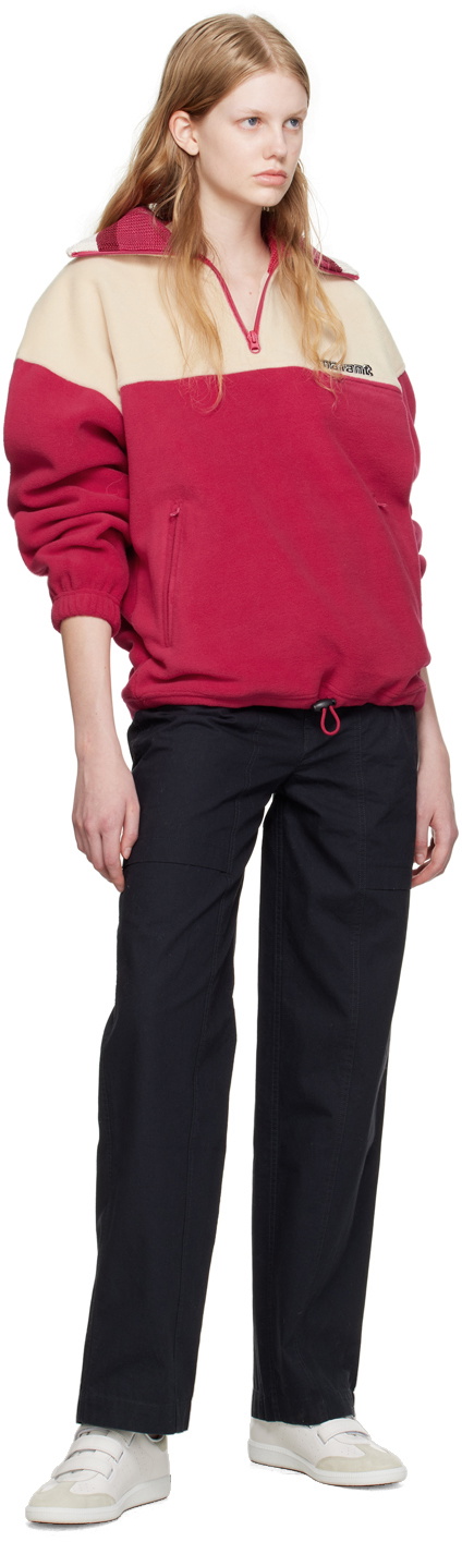 Isabel Marant Etoile Red & Beige Mamet Sweater Isabel Marant