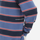 POP Trading Company Men's Long Sleeve Striped T-Shirt in Coastal Fjord