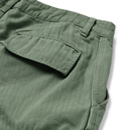 Reese Cooper® - Herringbone Cotton-Twill Cargo Trousers - Green