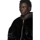 Landlord Black Faux-Fur Bomber Jacket