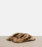 Dolce&Gabbana Shearling thong sandals