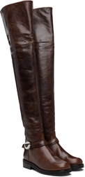 Coperni Brown Belt High Cavalier Tall Boots