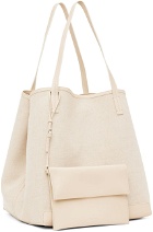 The Row Beige & Off-White XL Park Tote
