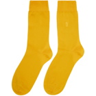 Alexander McQueen Yellow Tonal Skull Socks