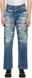 FDMTL Blue Classic Jeans