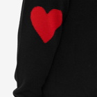 SOPHNET. Men's SOPHNET Heart Elbow Pattern Crew Knit in Black