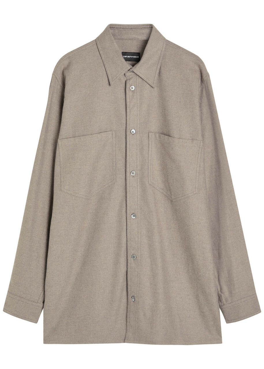 Emporio Armani Flannel Overshirt Grey