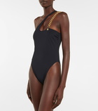 Stella McCartney - Chain-link asymmetric swimsuit