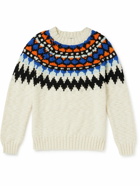 NN07 - Felix Nordic 6613 Fair Isle Wool Sweater - Neutrals